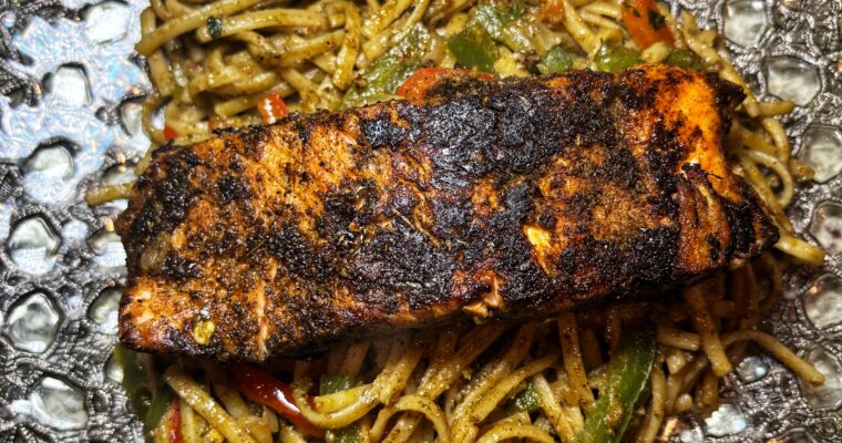 Jerk Salmon Pasta